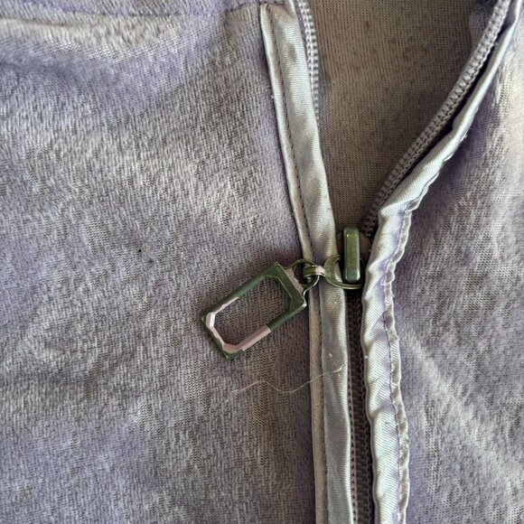 VINTAGE VELOUR ZIP UP HOODIE - Picture 3 of 6